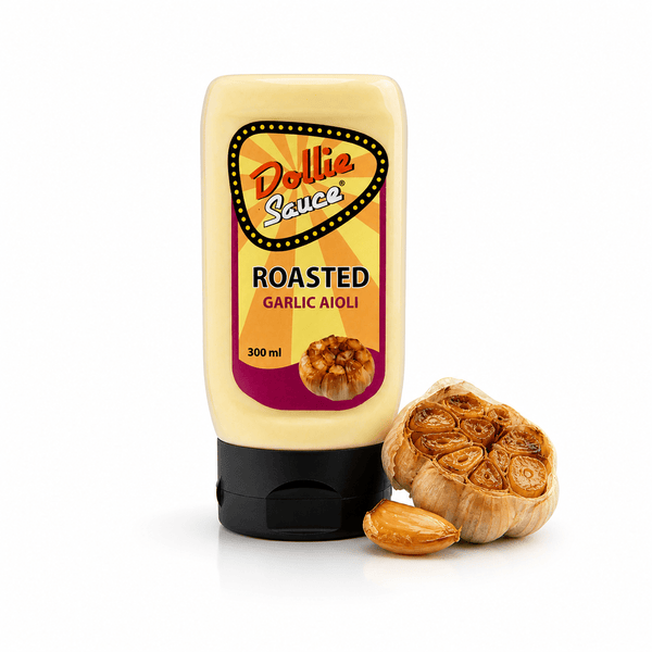Dollie Sauce Roasted Garlic Aioli – Cremige Knoblauch Aioli Sauce mit geröstetem Knoblauch - Dolliesauce